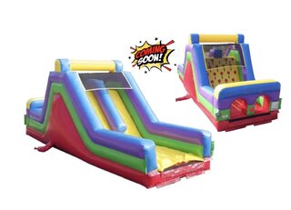 30ft Retro Rock Climbing Slide  Obstacle Course 