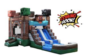 Minecraft Play House Over World Bounce House Combo