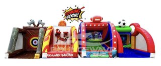 Axe Throwing, Basketball, Football, Soccer 4 in 1 Game 