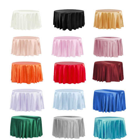 60″ Round Table Satin Tablecloth 