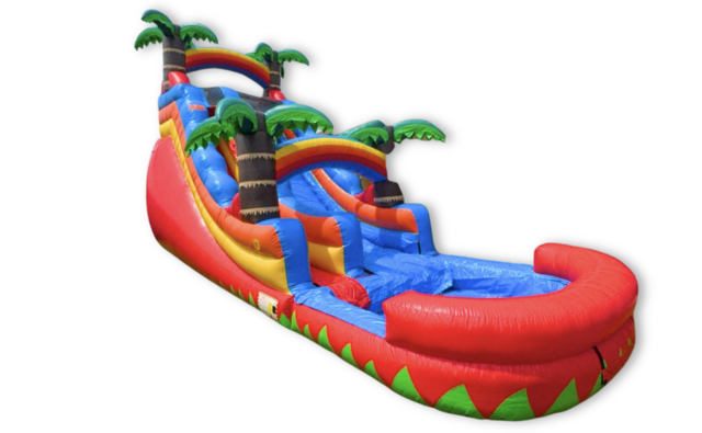20' Red Tropical Waterslide (Wet/Dry)