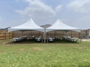 20x40 Canopy with 10 Tables and 80 Chairs