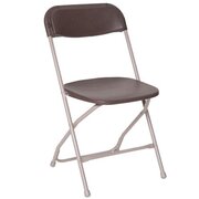 Brown Plastic Folding Chairs