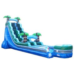 15' blue marble waterslide single line