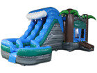 Tropical Helix Bounce House wet or dry doble water slide combo