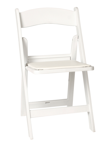 WHITE RESIN FOLDING CHAIR