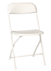 WHITE POLYFLOD CHAIR 