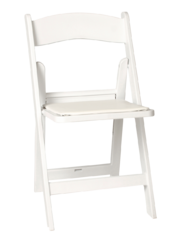 WHITE RESIN FOLDING CHAIR