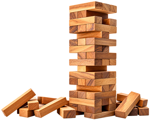 Giant Wooden Block Stacking Game Rental Potomac MD fiesta Time & Amusements