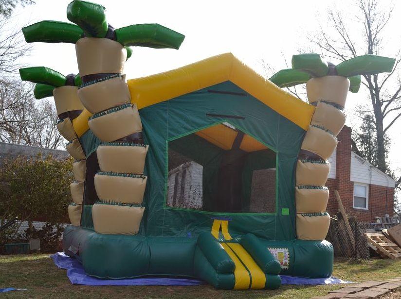 palm tree bounce house