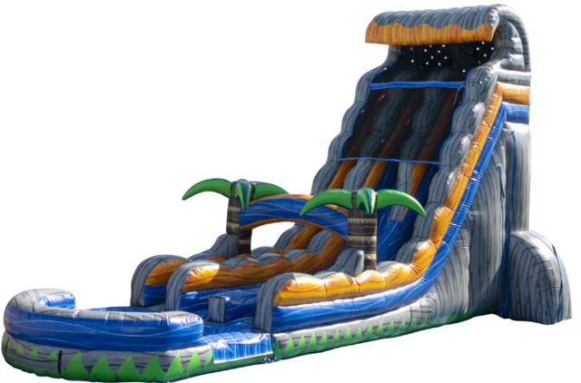 24ft Lava Rush Dual Lane Water Slide (307W)