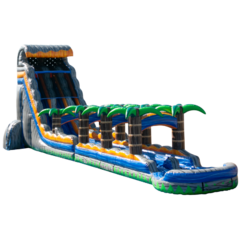 24ft LAVA RUSH DUAL LANE WATER SLIDE + SLIP n SLIDE (310W)