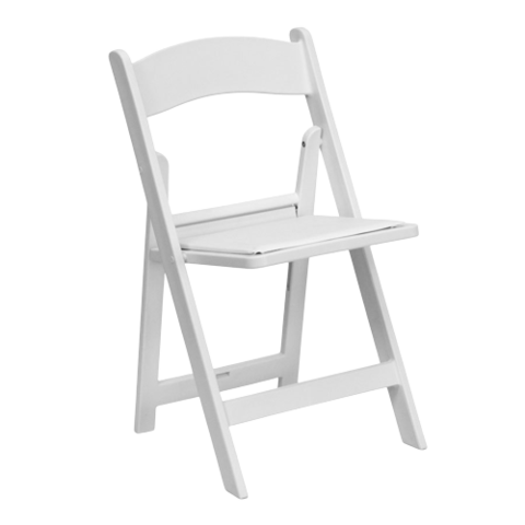 White Resin Folding Chairs 