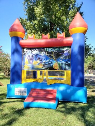 Party Package 1 bounce house 2 tables 6ft and 20 plastic chairs