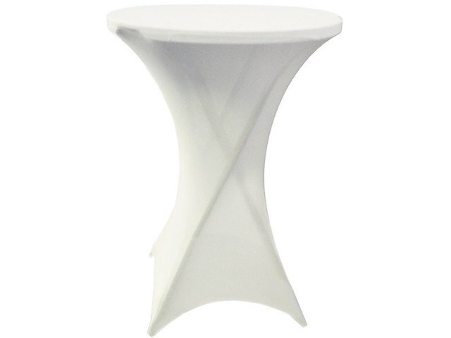 Bistro white spandex tablecloth