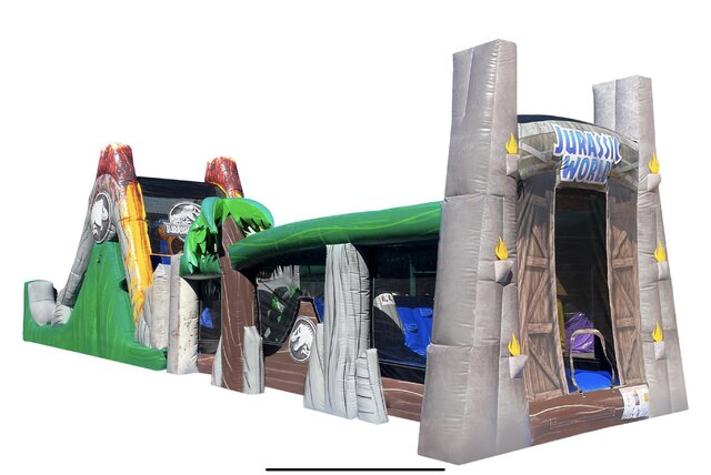 Jurassic World Obstacle Course and slide