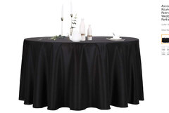 Black round tablecloth 