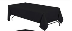 Black polyester tablecloth