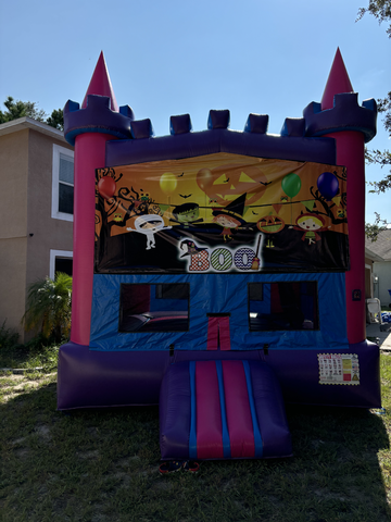 Halloween Pink Castle Bounce House