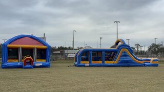 45ft Meltic Arctic Obstacle Course & XL Bounce House