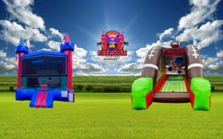 Bounce House & Football Challenge Inflatable