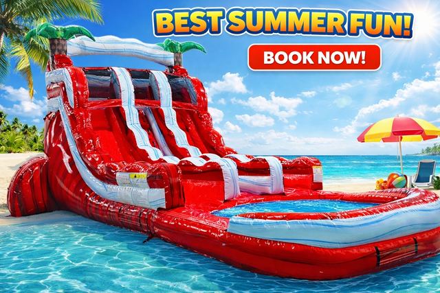 15ft Inferno Dual Lane Slide Center Climb