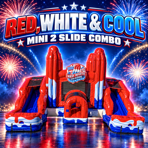 Red, White, and Cool Mini 2 Slide Combo wet or dry