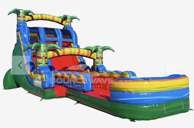 18ft Tiki Fire Eye Hybird Dual Lane Slide 