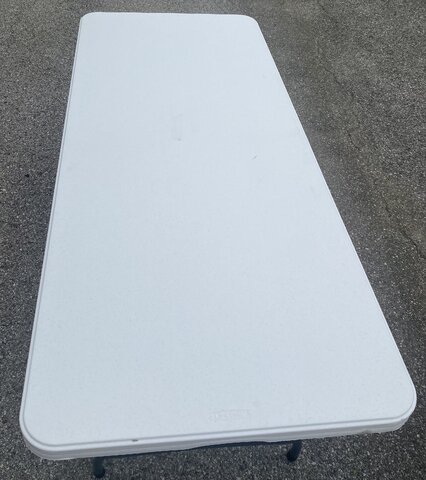 Lifetime 6 foot square table Almond color