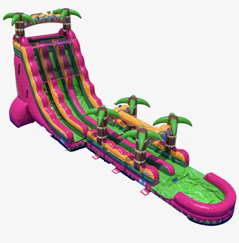 22ft by 60ft Summer Shockwave Dual Lane Slide