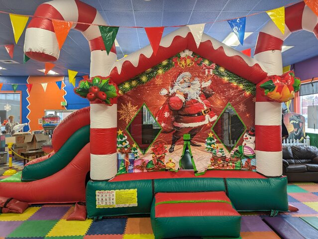 Santa Christmas Combo Bounce House with Slide