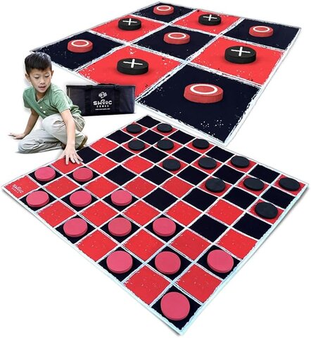 Giant Checkers and Tic Tac Toe