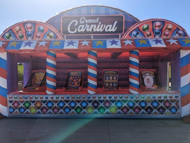 Carnival Ticket Booth Tabletop Hut with Frame - 6 Pc.