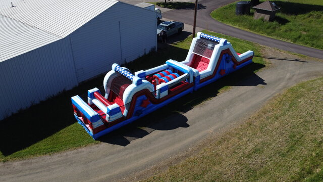 60' Red White Blue Obstacle Course