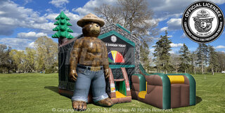 Smokey Bear Combo Bounce House (Dry)