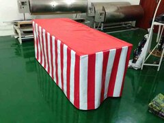 Carnival 8' Table & Red/White Cover