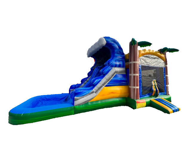 Tropical Water Slide Bounce House