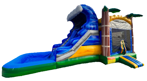 Tropical Bounce House with Slide