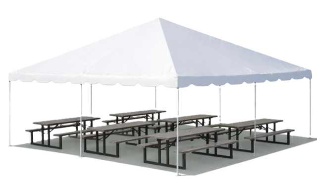 20'x20' Tent/Canopy + 6 Picnic Tables