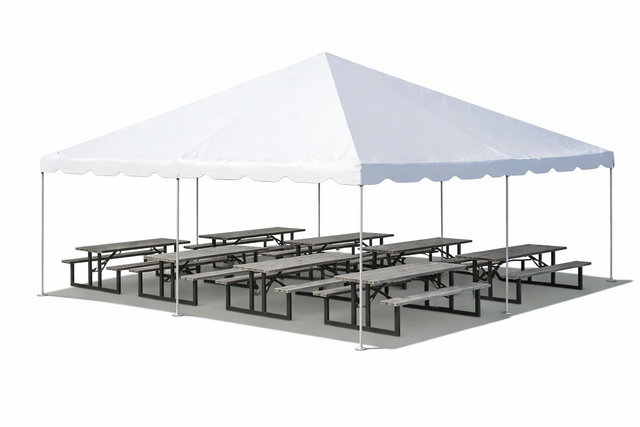 20'x20' Tent/Canopy + 9 Picnic Tables