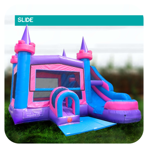 Big Royal Castle Slide & Bounce House Combo
