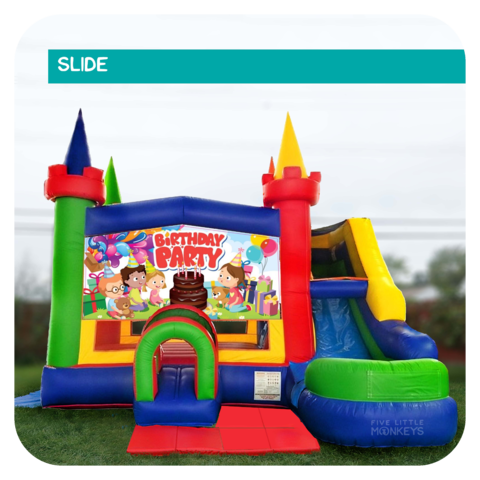 Birthday Party Slide & Bounce House Combo