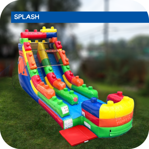 Brick Rush 16'H Inflatable Water Slide