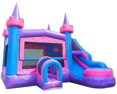 Enchanted Castle Water Slide & Bounce House Combo