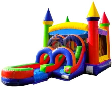 Junior Rainbow Slide & Bounce House Combo