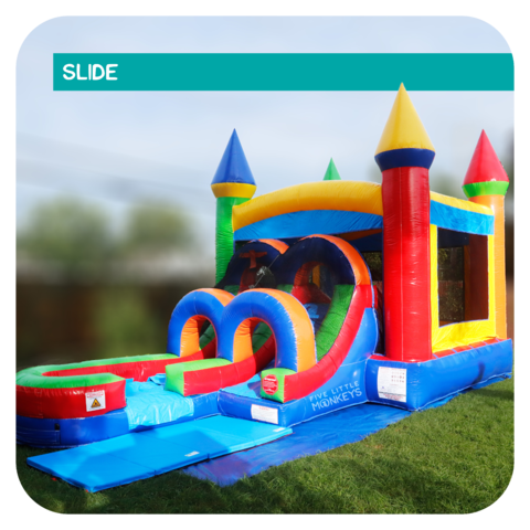 Junior Rainbow Slide & Bounce House Combo