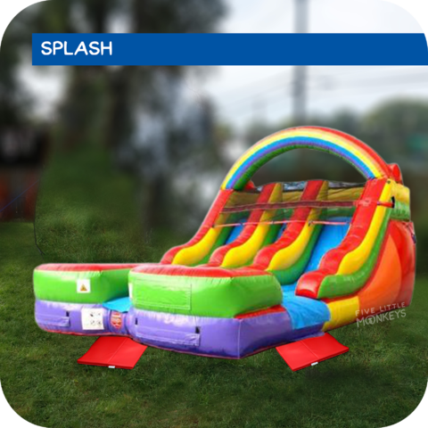 Lucky Splash 13'H Dual-Lane Water Slide