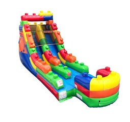 Brick Rush 16'H Inflatable Water Slide