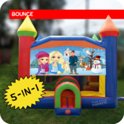 Frozen 5-in-1 Bounce House & Slide Combo