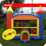 Funtastic 5-in-1 Bounce House & Slide Combo
